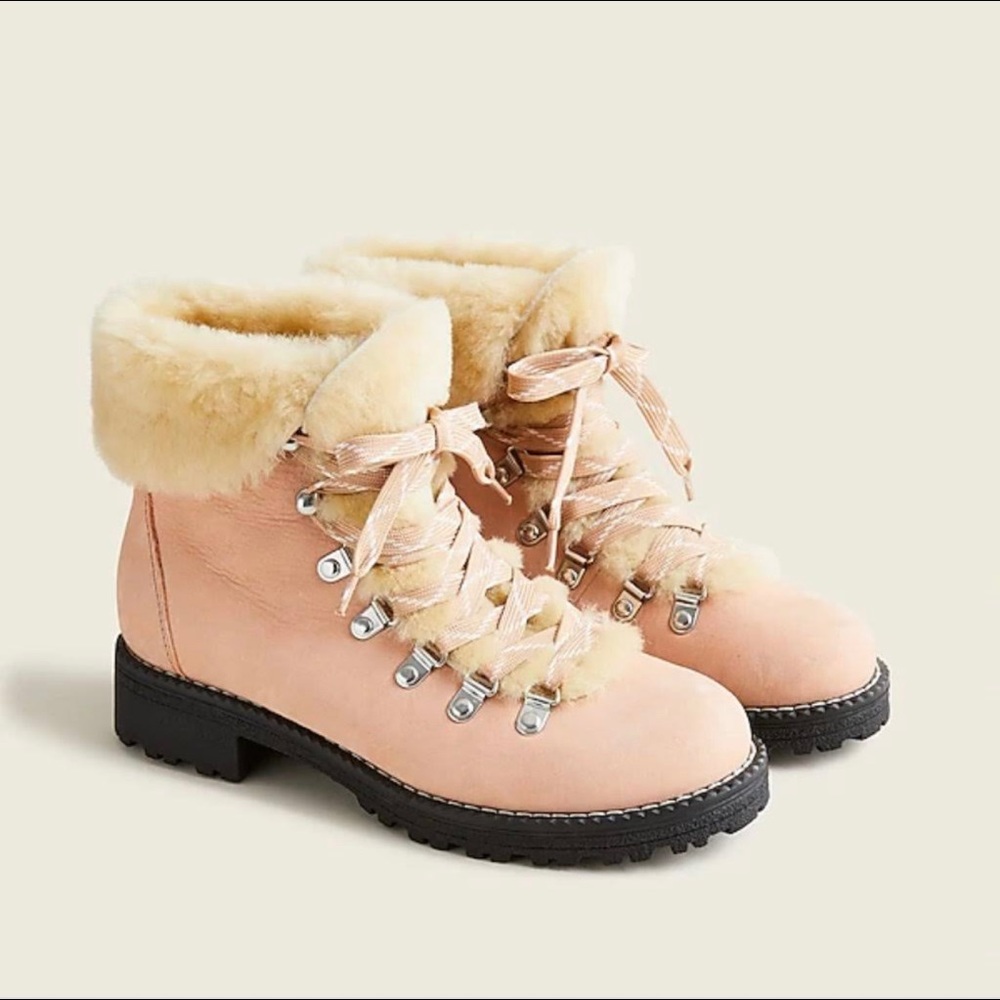 Jcrew Leather Faux Fur boots